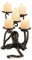 Sziqiqi Kerzenhalter Kerzenständer Octopus für 5 Teelichthalter Stumpenkerzenhalter, Kerzenhalter Gothic Dekorative Figurine Tisch Centerpiece für Halloween Kamin Badezimmer Dekor
