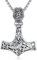 Friggem Collana Martello di Thor Vichingo Collana da Uomo in Argento 925 Ciondolo Mjolnir Martello Thor Amuleto Norreni Vichingo Gioielli per Uomini Donne