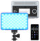 VILTROX Panneau lumineux LED RVB, contrôle par smartphone en couleur sur l'appareil photo, lumière vidéo LED 2600 K-6800 K, intensité variable, avec batterie NP-F550 (Sprite 15C)