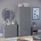 Vida Designs Riano 3 Piece Bedroom Furniture Set, 2 Door Wardrobe, 4 Drawer Chest Of Drawer and 1 Drawer Bedside Cabinet (Grey), Gray (Trio 1)