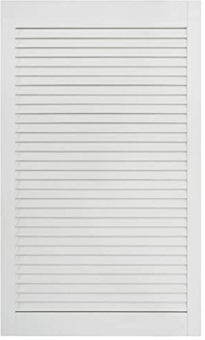 vidaXL Anta a Lamelle in Legno Massello di Pino Bianca 99,3x49,4 cm