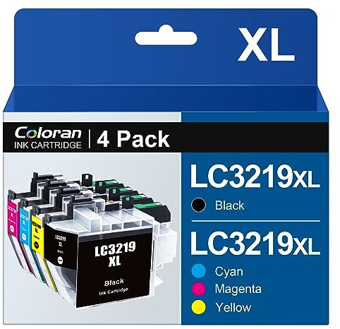 Coloran LC3219 LC3217 Druckerpatronen Kompatibel für Brother LC3219XL LC3217XL 3219XL 3217XL, für Brother MFC-J5330DW MFC-J5730DW MFC-J6930DW MFC-J5335DW MFC-J6530DW MFC-J6930DW MFC-J6935DW (4er-Pack)