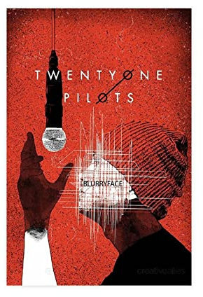 Music Group Twenty Poster & One Pilots Blurryface Musikalbum Cover Schlafsaal Schlafzimmer Wandkunst Deco Leinwand Poster Schlafzimmer Dekor Sport Landschaft Büro Zimmer Dekor Geschenk Unrahmen-Stil
