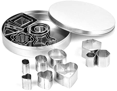 Lot De 24 Mini Emporte-pièces En Acier Inoxydable En Forme De Triangle Hexagonal En Forme De Triangle De Forme Hexagonale Pour Biscuits Et Biscuits Pour la Cuisine.