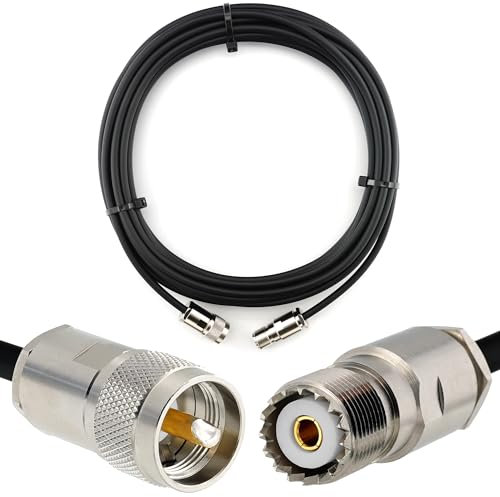 PL259 a SO239 7m UHF Cable Coaxial Impermeable — para Ham Emisora CB Radio VHF Marina WiFi Analizador Medidor SWR Walkie Talkie — extensión de Bajas pérdidas HF-240 (LMR 240 Equivalente)