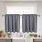 XWZO Cortinas Opacas Grises, para salón y Cocina, Cortinas Cortas para Ventanas pequeñas, 66 x 91 cm por Panel, Juego de 2 Unidades