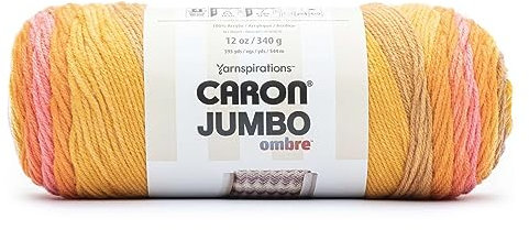 Caron Jumbo Print Ombre Yarn-Sunset