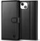 Kuafcase Compatible for iPhone 14 Plus Case with 4 Card Slots Magnetic Closure Kickstand Shockproof Protective Phone Case Compatible for iPhone 14 Plus - Black