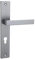 Domino Türgriff 72 Drückergarnitur PZ - Profilzylinder Set Türklinke für Zimmertür, Bürotür, Kellertür & Innentür L-Form aus Aluminium Satin Chrome Light QUBIK M45