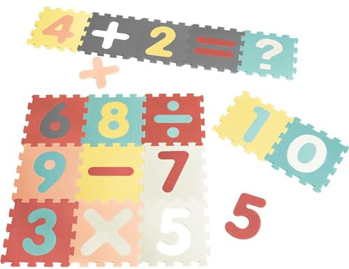 Puzzlematten Spielmatte Schaumstoffmatte 16 Matten Zahlen und Rechenzeichen