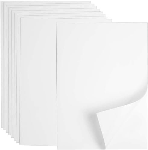 Stickerpapier zum bedrucken,25 Blätter A4 Vinyl Aufkleberfolie Selbstklebend Folie Bedrucken Selbstklebefolie Folienetiketten Vinyl Sticker Paper für Tintenstrahldrucker(Weiß)