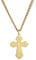 Orthodoxes Kreuz Anhänger Halskette Edelstahl Klassisches Kreuz Anhänger Halskette Russisch-Orthodoxer Amulett-Schmuck Religiöse Halskette (Orthodoxes Kreuz gold)