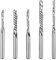1/8 Inch Shank Spiral Router Bits Down Cut Single Flute (1 Flute) Spiral End Mill CNC Router Bits, with 1/8 Inch Cutting Dia, 17-22mm Cutting Length for Acrylic PVC MDF Plywood Solid Wood