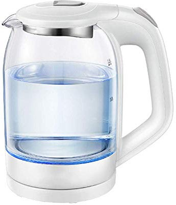 Bollitore elettrico in vetro illuminato, bollitore ecologico da 1,8 L con spegnimento automatico e protezione contro il funzionamento a secco, bollitore per acqua calda senza fili senza Bpa, bol