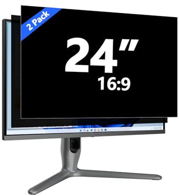 TomDetm 24 Zoll Sichtschutz für Computermonitor Augenschutz Blendschutz Blaulicht Monitor Sichtschutz Bildschirm 24 Zoll 16:9 Seitenverhältnis [2 Pack]