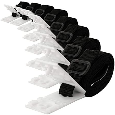 Pool Solar Cover Reel Attachment Kit 8PCS Pool Roller Reel Cover Set Solar Blanket Straps Set for in Ground Swimming Pool