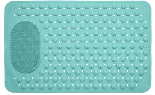 rutschfeste Badewannenmatte, Fußschrubbermatte - wasserdichte Duschbodenmatte | Saugnäpfe, Badewannen-Massagekissen mit Abflusslöchern, Fußreiniger für Badezimmer-Duschraum