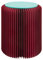 Remember Papierhocker Papillon Bordeaux - klappbarer Sitzhocker - belastbar bis 100 kg - 42 cm hoch ø 36 cm