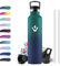 Gourde Isotherme 1L, Gourde Acier Inoxydable avec en Paille, Acier Inoxydable isolé sous Vide, Étanche et Réutilisable, sans BPA, Gourde Sport pour l'École, Bureau, Randonnée, Camping, Cyclisme