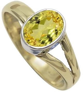 Im Labor gezüchteter gelber Saphir Edelstein 925 Sterling silber Und Messing Band Ring Herren und Damen Alle Größen Schmuck CRG1089AP29_(75 (23.9))