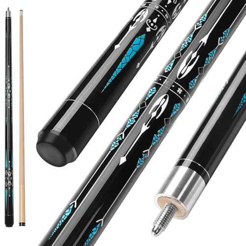 Winucue Billard Queue, 58 Zoll Maple Pool Queue Stick 13mm Spitzen für Professionelle Billardspieler, 18 19 20 21oz Billiard Queue für Bar House Pool Tischsport