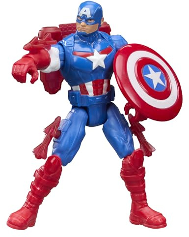 Marvel Avengers ActionVerse Captain America Action-Figur (11,4 cm) & Accessoires, Superhelden-Spielzeug & Figuren für Kinder, ab 4 Jahren