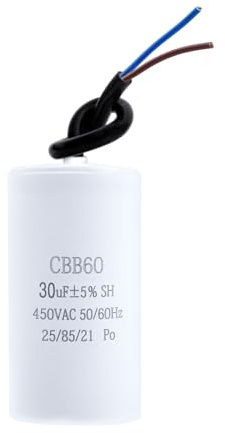 Jadehsay Condensateur de Démarrage CBB60 450V 50/60 Hz Condensateur Pompe Piscine Permanent avec Câble pour Moteur pour Pompe de Piscine Porte de Garage(30uF)