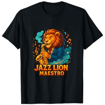 Art pour Saxophone Jazz Lion Maestro T-Shirt