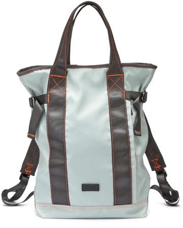 LOOKS BY WOLFGANG JOOP - Tote ARKO - 2-in-1 Rucksack & Tasche - Grün - 28 x 43,5 x 14 cm - Mit verstellbaren Schulterriemen & Reißverschluss - Aus Polyester - Multifunktionale Alltags-Bag