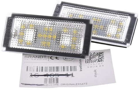 BRANDT AUTOMOTIVE Kennzeichenleuchten + Kabel LED kompatibel mit Bmw 7er E65 E66 E67 AB FACELIFT LCI 2005-2009 Kennzeichenbeleuchtung