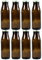 Mikken Lot de 8 bouteilles de lait à remplir soi-même avec bouchon à visser Marron 500 ml