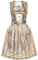 Alpenmärchen Midi Dirndl aus Exklusiver Kollektion inkl. Spitzenschürze Gr.36 - ALM558