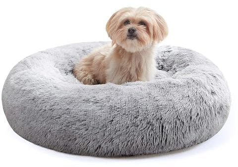 Western Home Hundebett Run, Katzenbett Flauschig, Hundekissen Kleine Hunde,Hundebett Waschbar,Hundekorb,Katzenkorb Zum Schlafen 70 cm,Hellgrau