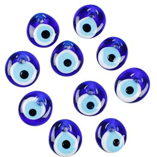 nevfactory Nev Nazar Boncuk Evil Eye - Handgefertigter Mystischer Glücksbringer aus Glas 11Stück (2,5cm)