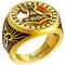 FaithHeart Retro Viking Fingerring im Runenkreis Herren Jungen Thors Hammer Fingerring Wikinger Siegelring Statement Ring Männer Mjölnir Ring mit Gravur