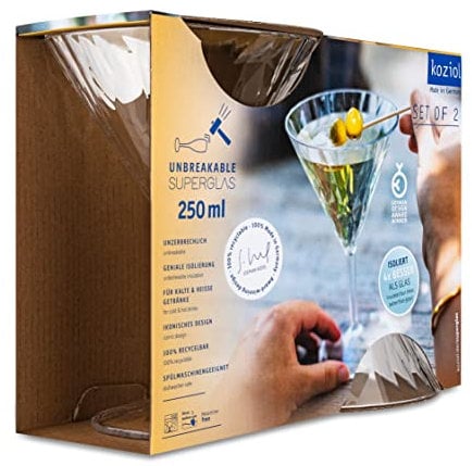 Koziol Superglas, 250 ml, CLUB Nr. 12, 2 Stück