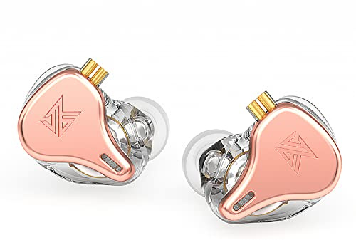 KZ x HBB DQ6S in-Ear Monitors Made for Music Lovers Wired Headset/Headphones Detachable Earphone HiFi Noise-canceling Earbuds (Rose Gold(Without mic))