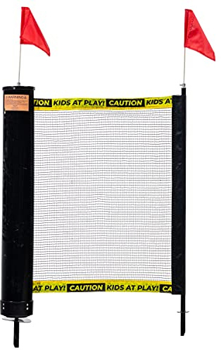 Franklin Sports Retractable Driveway Barrier– Visual Safety Barrier – Adjustable up to 20 feet– Easy Setup