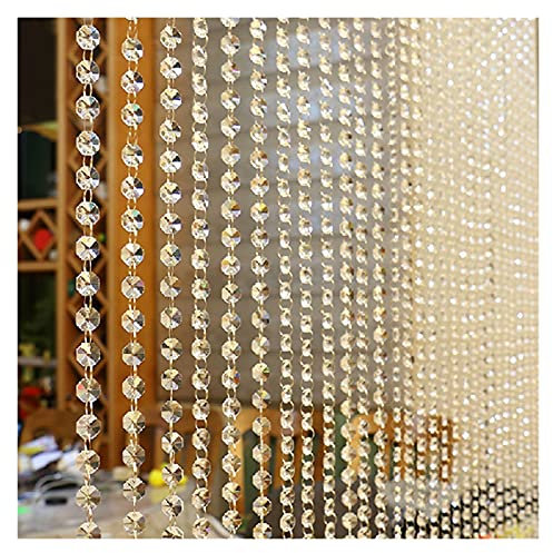 4 stücke Kristall Glasperlen Vorhang Indoor Home Decoration Luxus Schlafzimmer Fenster Tür Hochzeit Dekor Hintergrund Dekoration Zubehör Türvorhang perlen (Color : Clear)