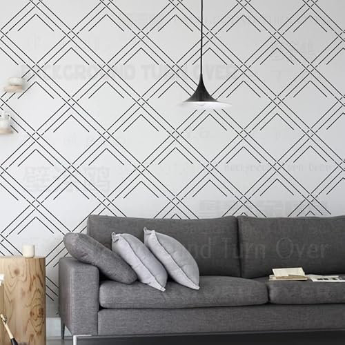 80cm Fine Line Art Linear Geometric Schablone Schablonen Mandala Farbe Groß Für Wände Große Dekor Möbel Vorlage Nische Wand Bodenfliesen Dekoration Rahmen Vorlagen Zu Den Samen