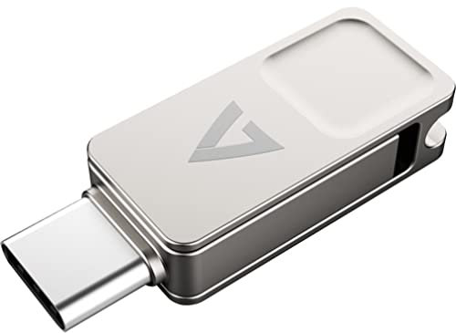 Memoria USB V7 128GB Type-C+USB 3.2GEN1 Silver