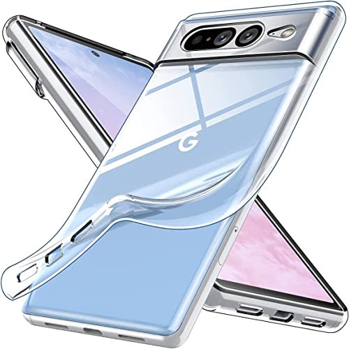 Oprimio Funda de silicona transparente para Google Pixel 7 Pro, 100 % transparente, material alemán, ultrafina, transparente para Google Pixel 7 Pro