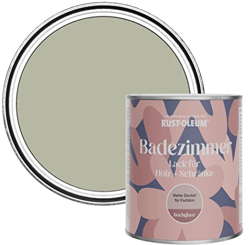 Rust-Oleum Grey Moisture Resistant Bathroom Wood and Cabinet Paint in Gloss Finish - Tanglewood 750ml