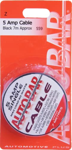 Autobar 559 Multi Purpose Electrical Cable 5 Amp 7m Black Electrical Wire