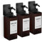 Anhow 3er Seifenspender Wandbefestigung Set, 500ml Seifenspender Wand Ohne Bohren Kunststoff Spülmittelspender mit 16pcs Wasserdichten Etiketten für Küche und Badezimmer - Braun