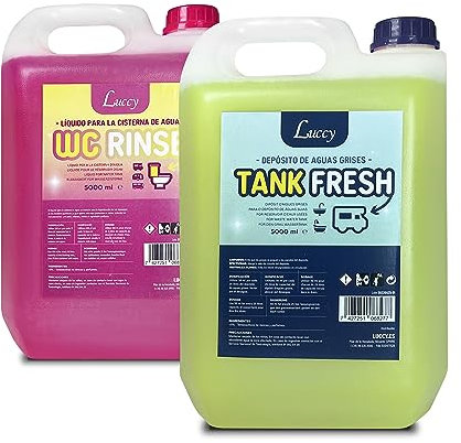 Pack WC Rinse 5L + Tank Fresh 5L | Aditivo para Cisterna del Inodoro y Aditivo para Aguas Grises de Caravanas y Campers