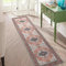 Carvapet Alfombras de Pasillo 60x300cm Alfombra Corredor Antideslizante Largo Alfombras de área Fina Lavable Medallón Flor Alfombra para el Salón Dormitorio(Naranja)