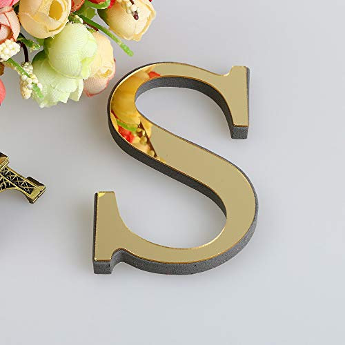 Wandsticker 26 Buchstaben DIY 3D Spiegel Acryl Wandaufkleber Abziehbilder Wohnkultur Wandkunst Wandbild Klebe Spiegelfolie Wandtattoo