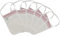 Peeling Handschuh Hamam Kese Set 12 Stk. dick, roter Rand, für die Anwendung am Körper, Knie, Ellenbogen und Füße