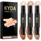 KYDA 6 Farben Highlighter Contour Stick, 2 in 1 Body Makeup Shading Stick, Face Highlighters Sticks, Contouring Highlighting Shadow Cream Pen (3 Stück)-Set B